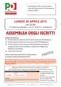 Convocazione assemblea degli iscritti 20 aprile 2015 GENERICA